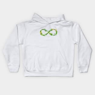 FLORAL INFINITY ARTWORK - ALSO THE SYMBOL FOR AUTISM AWARENESS Kids Hoodie